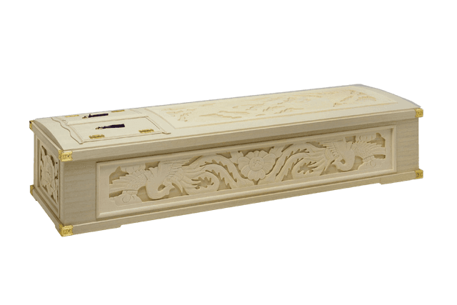 木製棺：五面彫刻