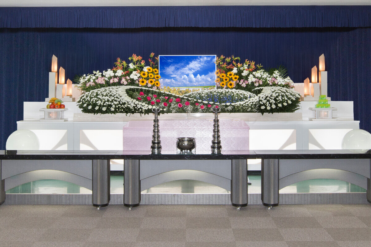一般葬120プランの祭壇